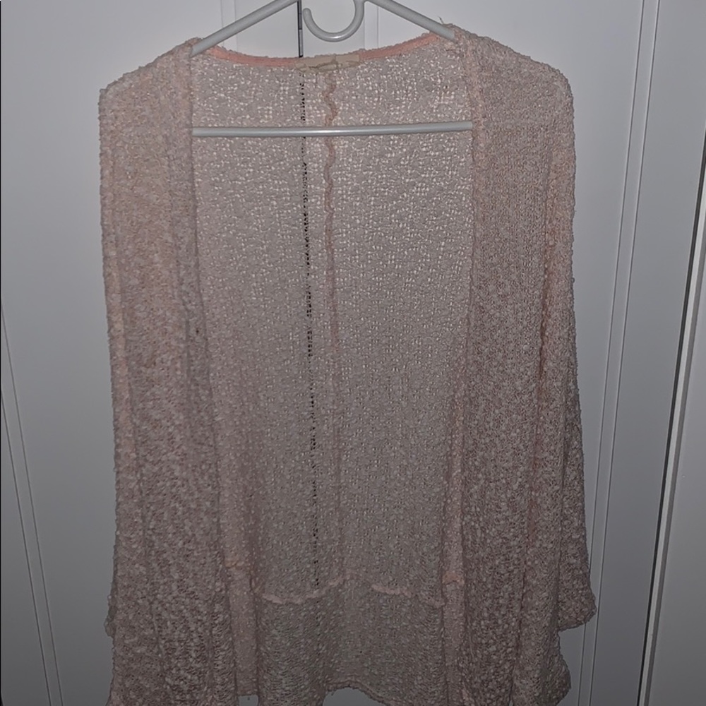 pink cardigan